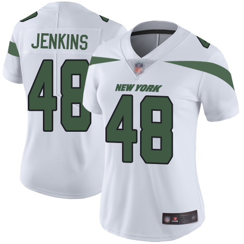 New York Jets Limited White Women Jordan Jenkins Road Jersey NFL Football #48 Vapor Untouchable->women nfl jersey->Women Jersey